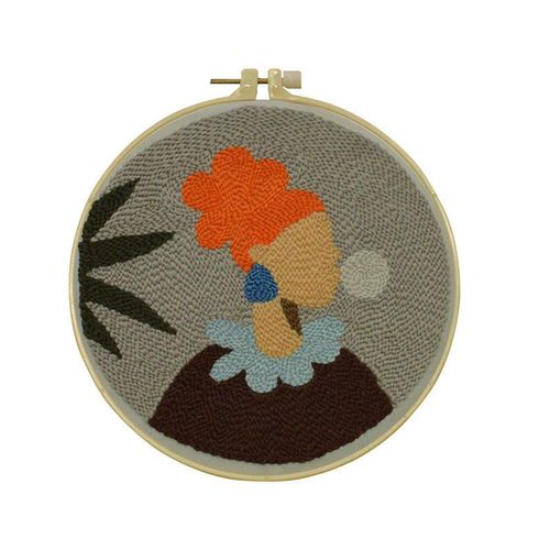 Scenery Punch Embroidery Full Kit With Punch Needle Embroidery Kits Sewing Tools Diy Cross Stitch Set Needlework Wool Home Decor