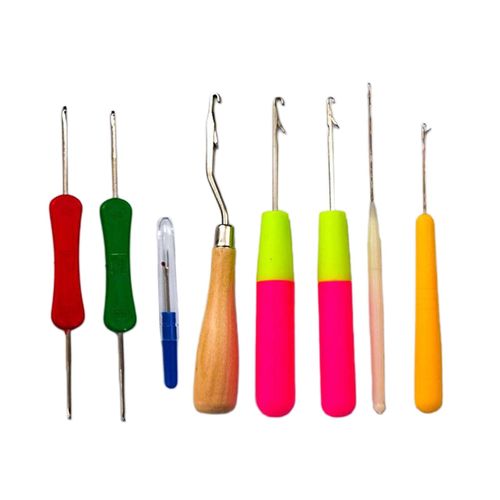 Latch Hook Crochet  Set 9Pcs Wooden Bent Latch Hook