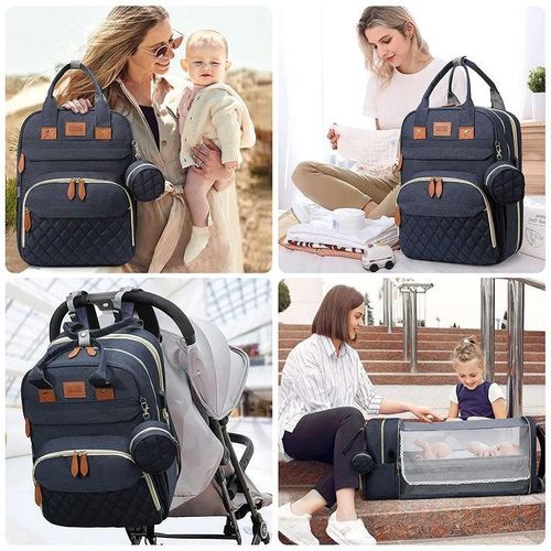 Multifunctional Mummy Diaper Bag And Bed ( All In Different Colours)-Gray