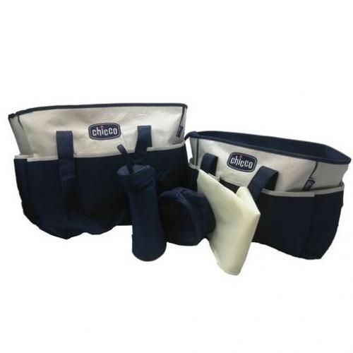 Chicco 5 Piece Chicco Diaper Bag   - Navy Blue