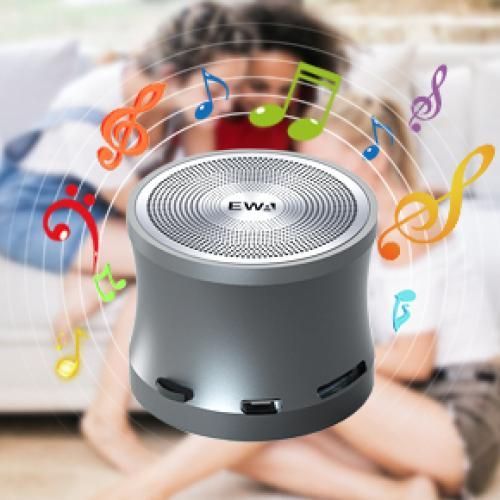 Mini Bluetooth Speaker With Bass Radiator- Silver