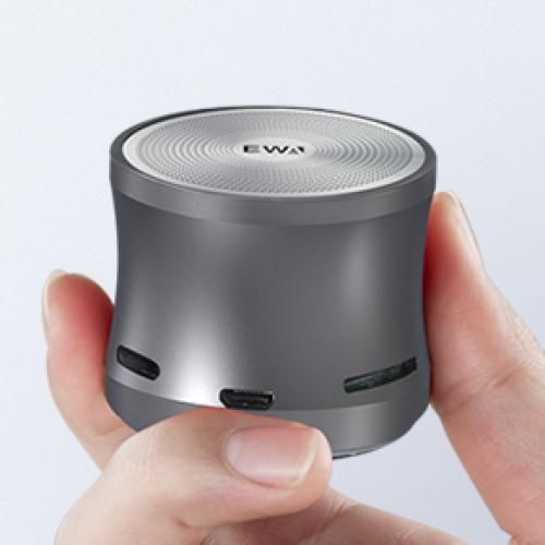Mini Bluetooth Speaker With Bass Radiator- Silver