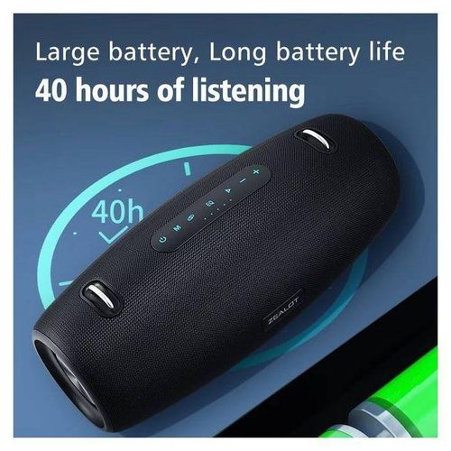 Zealot Amplified Rechargeable USB Sub - Woofer Speaker - Black