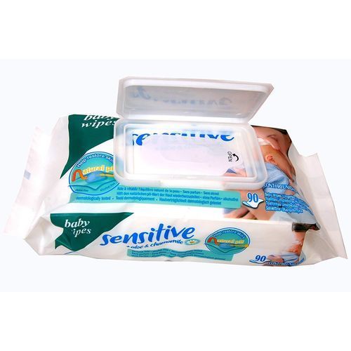 Sensitive Baby Wipes Wet Towels Soft And Smooth 90Pcs - color may vary