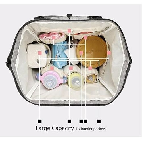 Multi- Function Diaper Bag - Grey.