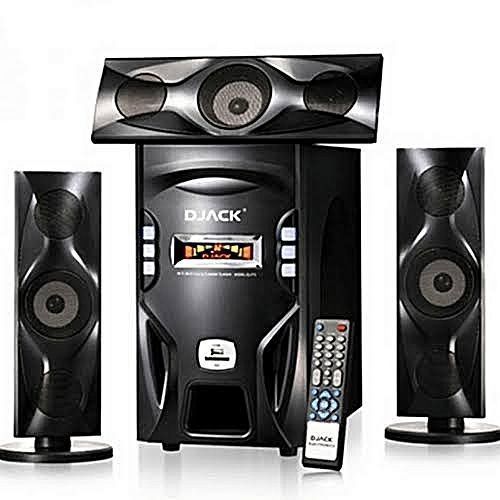 Djack AC & DC, Bluetooth Home Theatre Speaker, FM Radio, USB Port -Black