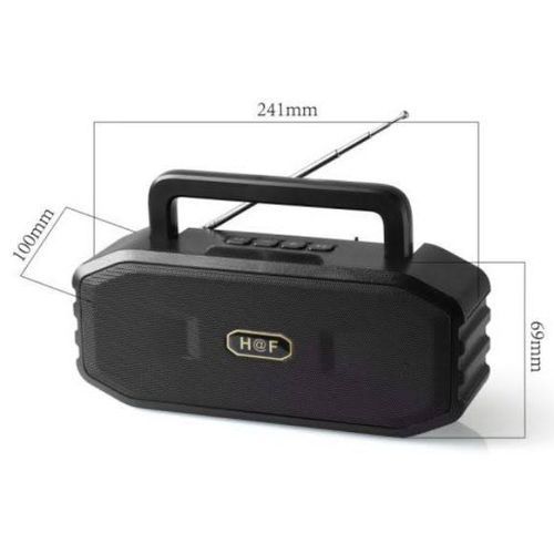 Hf 0001 Full Bass Bluetooth Wireless speaker TF Card, FM, Flash Disk - Black
