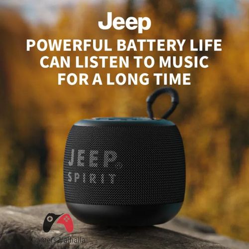 Jeep PS SC001 Bluetooth Speaker Wireless Outdoor Portable Mini Colorful Mini Speaker Large Volume High Quality Subwoofer Waterproof Support TF Card Receipt Voice Player -Built In Microphone+HD Noise Reduction - Black