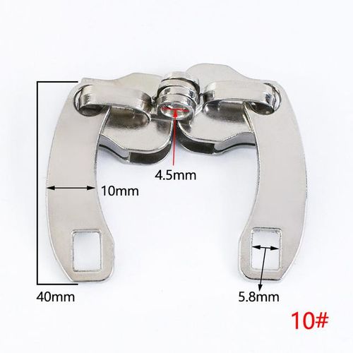 5/10/20pairs 5 8 10 Zipper With Lock Hole For Nylon Zippers Suitcase Backpack Zip Puller Repair Kit Diy Sewing Material