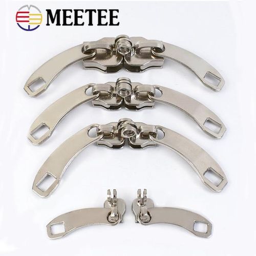 5/10/20pairs 5 8 10 Zipper With Lock Hole For Nylon Zippers Suitcase Backpack Zip Puller Repair Kit Diy Sewing Material