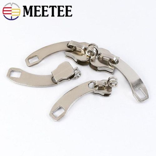 5/10/20pairs 5 8 10 Zipper With Lock Hole For Nylon Zippers Suitcase Backpack Zip Puller Repair Kit Diy Sewing Material