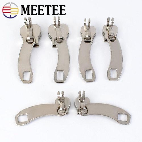 5/10/20pairs 5 8 10 Zipper With Lock Hole For Nylon Zippers Suitcase Backpack Zip Puller Repair Kit Diy Sewing Material