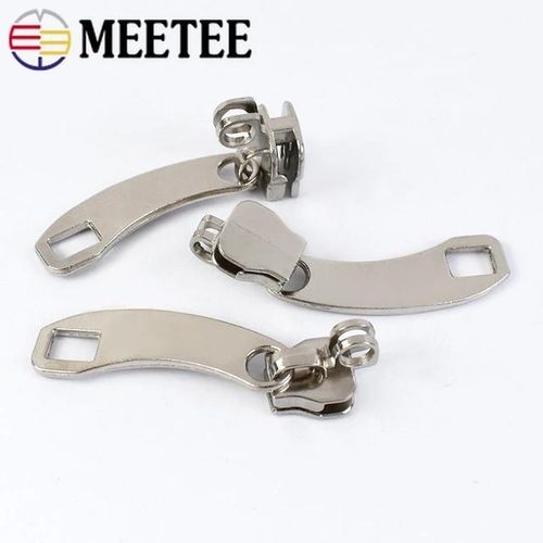 5/10/20pairs 5 8 10 Zipper With Lock Hole For Nylon Zippers Suitcase Backpack Zip Puller Repair Kit Diy Sewing Material