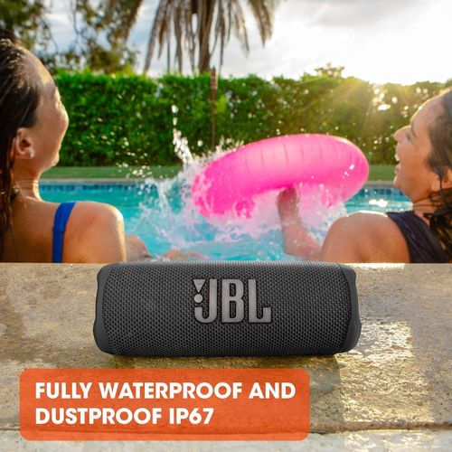 Jbl Flip 6 - Portable Bluetooth Speaker, powerful sound and deep bass, IPX7 waterproof, 12 hours of playtime,PartyBoost for multiple speaker pairing for home, outdoor and travel (Black)