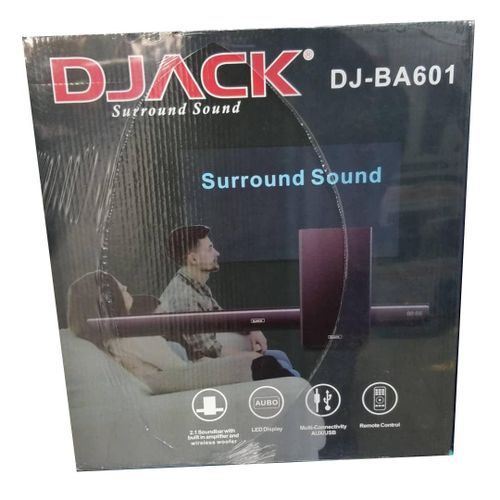 2.1 Surround Sound Bar Speaker With Inbuilt  Amplifier And Wireless Woofer-Black