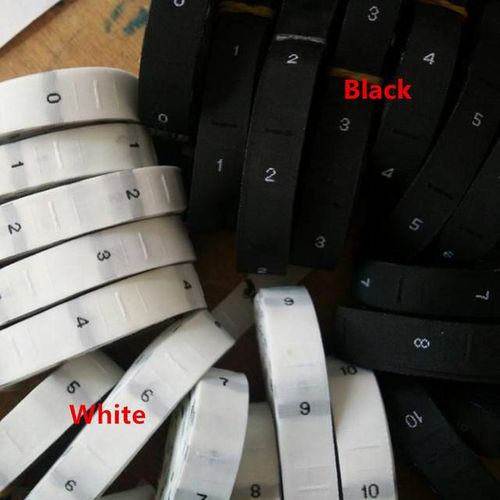 100pcs Black/white Polyester Cloth Size Label Baby Clothing Woven Tags 0 1 2 3 4 5 6 7 8 9 10