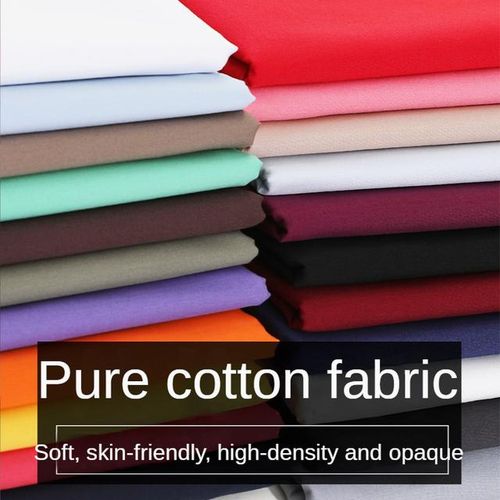 Pure Cotton Poplin Fabric By The Meter For Clothing Shirts Diy Dresses Sewing Plain White Cloth Soft Thin Summer Opaque Textile