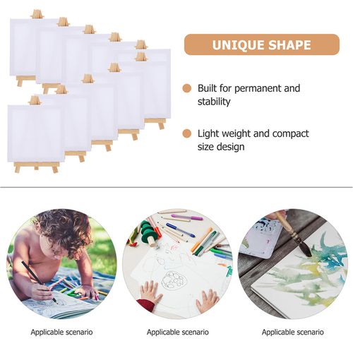 Mini Easel Stands Canvas Painting Sketchpads Kids Painting Boards And Easels Mini Canvas Panel Wooden Easel Sketchpad