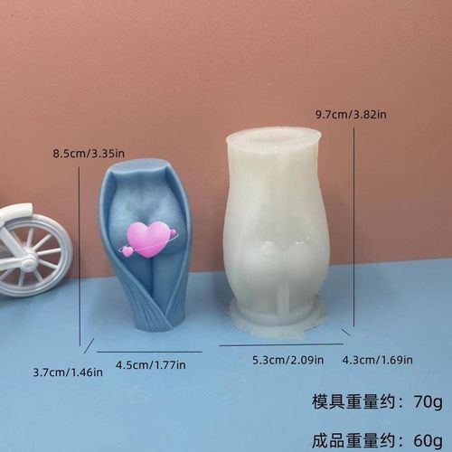 Artistic Buttocks Silicone Mold For Handmade Candle Soap Epoxy Resin Chocolate Decoration Gypsum Ice Diy Baking Mould