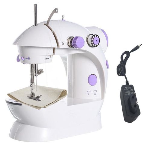 Household Electric Sewing Machine Mini Portable Household Night Foot Pedal Straight Line Hand Table Two Thread Kit