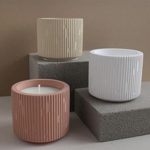 Circular Storage Bottle With Lid Silicone Mold Diy Epoxy Resin Candle Jar Handmade Gypsum Cement Concrete Process Mold