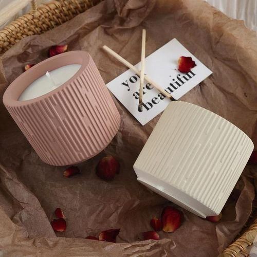 Circular Storage Bottle With Lid Silicone Mold Diy Epoxy Resin Candle Jar Handmade Gypsum Cement Concrete Process Mold