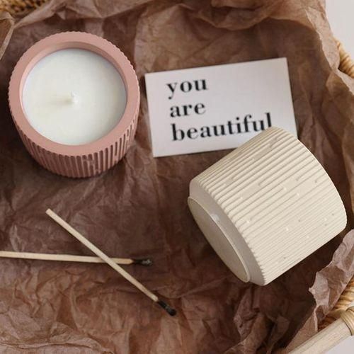 Circular Storage Bottle With Lid Silicone Mold Diy Epoxy Resin Candle Jar Handmade Gypsum Cement Concrete Process Mold