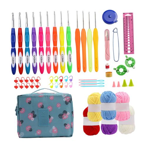 13pcs Crochet Hooks Kit Set Needles Storage Bag 6 Wool Sewing Tools