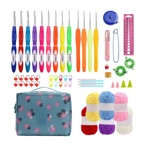 13pcs Crochet Hooks Kit Set Needles Storage Bag 6 Wool Sewing Tools