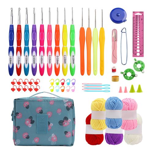 13pcs Crochet Hooks Kit Set Needles Storage Bag 6 Wool Sewing Tools