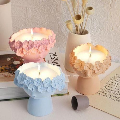 Girl Concrete Vase Silicone Mold Diy Candle Jar Mold Flower Pot Epoxy Resin Molds Home Decor