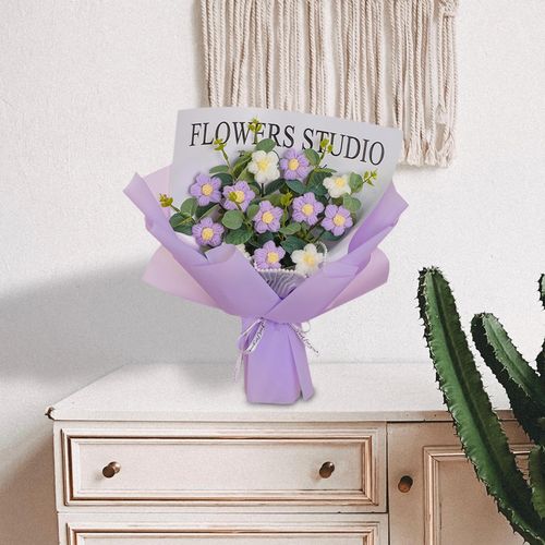 Completed Crochet Flowers Bouquet Crochet Bouquet For