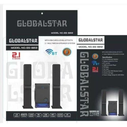 Global Star 2.1 Wireless Home Speaker System With Extra Bass-Black