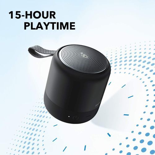 Anker Soundcore Mini 3 Speaker, BassUp And PartyCast, USB-C, Waterproof IPX7, - Black