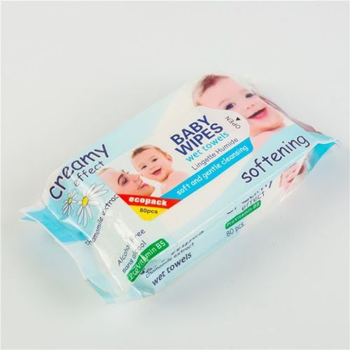 Creamy Baby Wipes Wet Towels Soft And Smooth 80Pcs