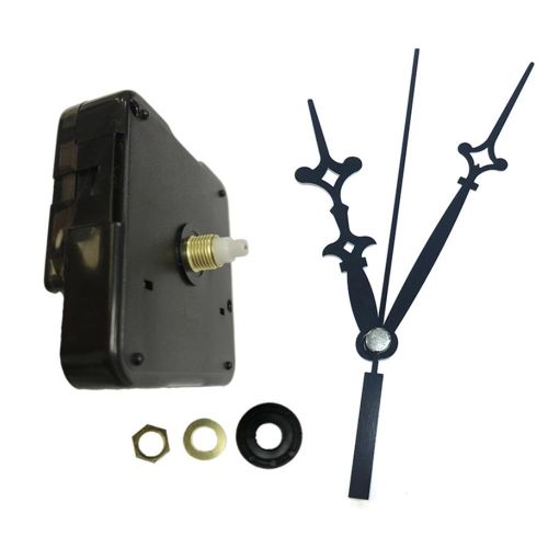 Black Quartz Hand Clock Movement Motor Mechanism Hands & Fittings DIY Kit NO5119