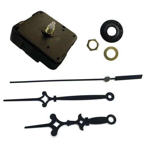 Black Quartz Hand Clock Movement Motor Mechanism Hands & Fittings DIY Kit NO5119