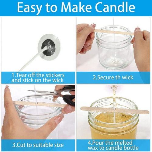 915 Generation Candle Wicks Pack Of 100 15 Cm Wicks for Candles  Odourless Candle Wicks for Candles for Candle Making Candle DIY