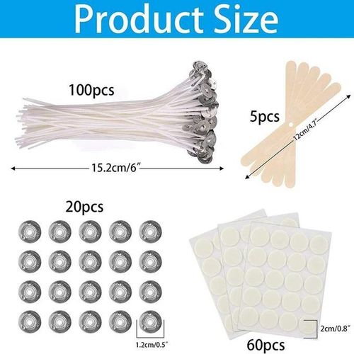 915 Generation Candle Wicks Pack Of 100 15 Cm Wicks for Candles  Odourless Candle Wicks for Candles for Candle Making Candle DIY