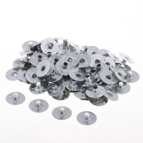 2x100 Pieces Metal Candle Wick Sustainers Tabs Base For Candle Making