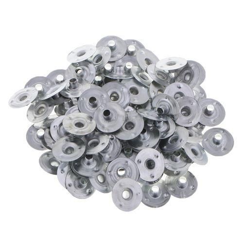 2x100 Pieces Metal Candle Wick Sustainers Tabs Base For Candle Making