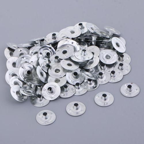 2x100 Pieces Metal Candle Wick Sustainers Tabs Base For Candle Making