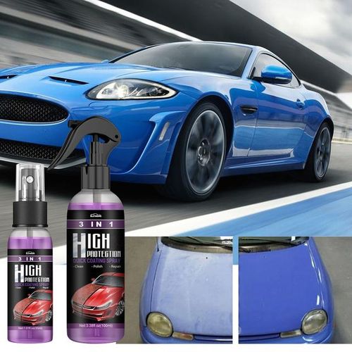 3 In 1 Car Ceramic Coating Spray 30ml/100ml Auto Nano Ceramic Coating Polishing Spraying Wax Car Paint Scratch Repair Remover-100ml_Dark Grey