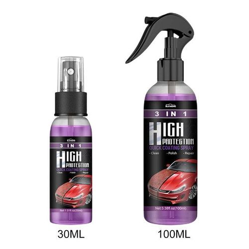3 In 1 Car Ceramic Coating Spray 30ml/100ml Auto Nano Ceramic Coating Polishing Spraying Wax Car Paint Scratch Repair Remover-100ml_Dark Grey