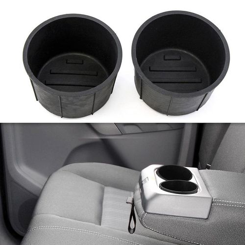 Car Rear Center Console Cup Holder For Ford F150 2009-2014 Rubber Left Right Bottle Insert Liner Interior Accessories