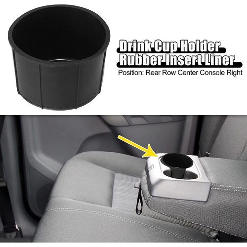 Car Rear Center Console Cup Holder For Ford F150 2009-2014 Rubber Left Right Bottle Insert Liner Interior Accessories