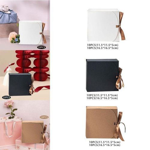 10Pcs Gift Boxes For Presents Gift Packaging White 11.5cm