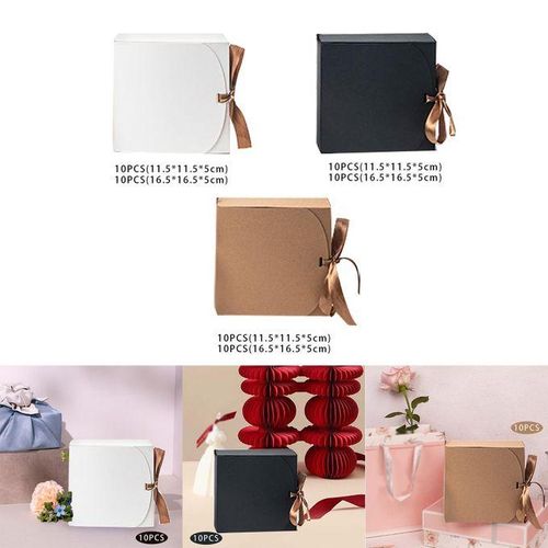 10Pcs Gift Boxes For Presents Gift Packaging White 11.5cm