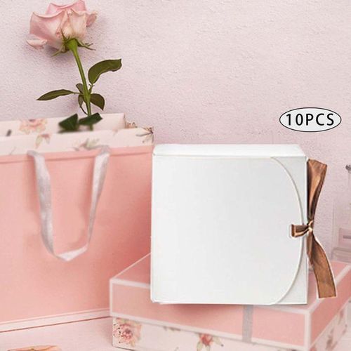 10Pcs Gift Boxes For Presents Gift Packaging White 11.5cm