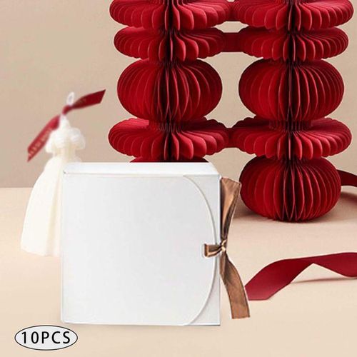10Pcs Gift Boxes For Presents Gift Packaging White 11.5cm